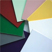 Foglio in ABS rivestito in acrilico bianco